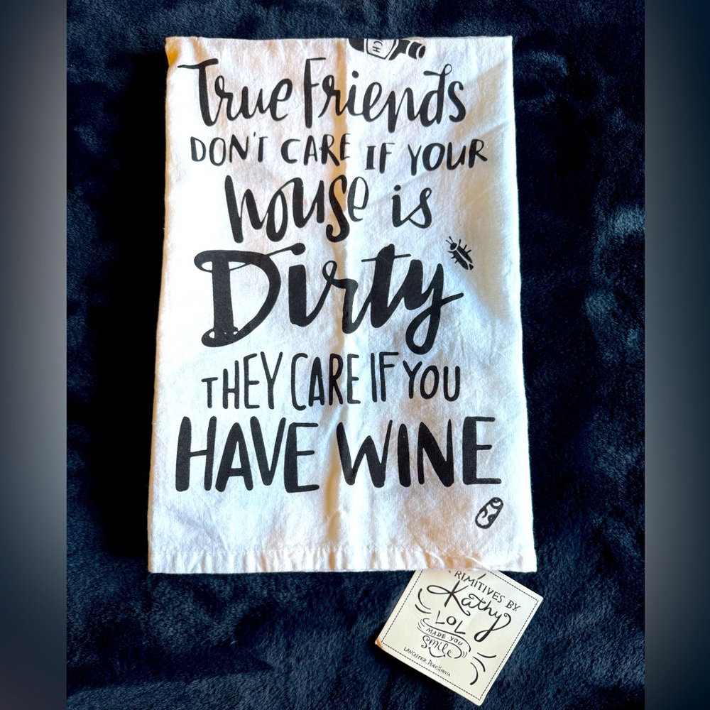 NWT Wine Quote Kitchen Towel